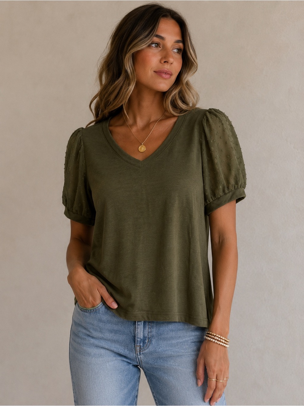 💚 Boutique Style Puff Sleeve Top 💚